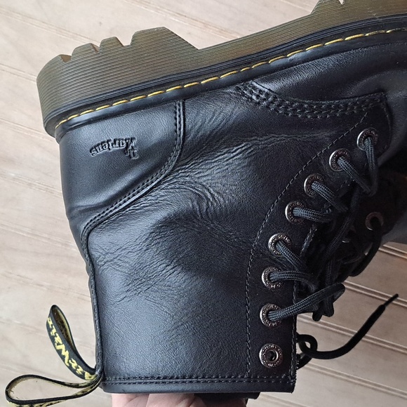 Dr. Martens AWLEY Y2k Smooth Leather Lace-Up Iconic Combat AirWair Bounce Boots - Picture 6 of 14